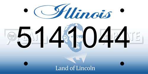 5141044 Illinois License Plate