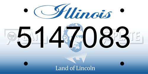 5147083 Illinois License Plate