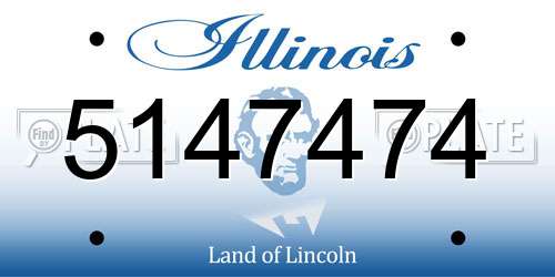 5147474 Illinois License Plate