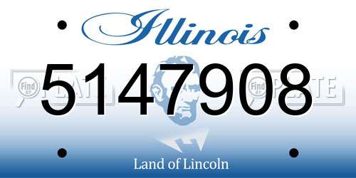 5147908 Illinois License Plate