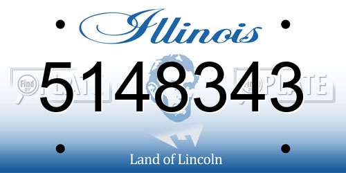 5148343 Illinois License Plate
