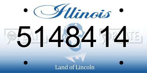 5148414 Illinois License Plate