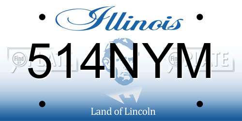 514NYM Illinois License Plate