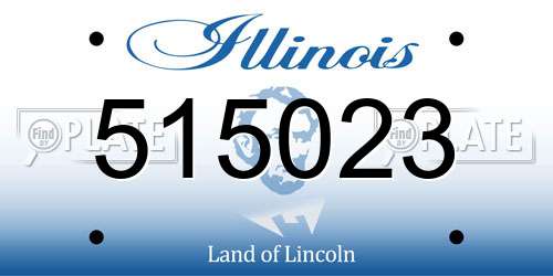 515023 Illinois License Plate
