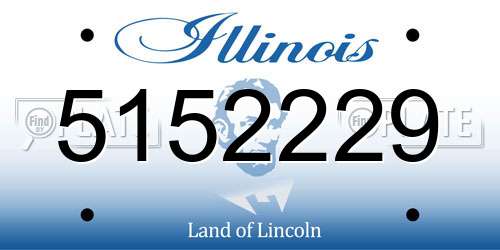 5152229 Illinois License Plate