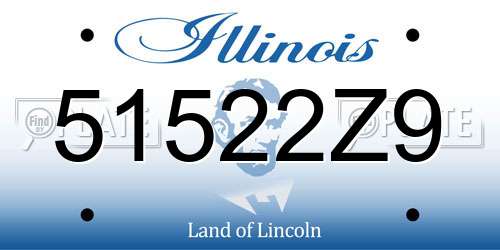 51522Z9 Illinois License Plate