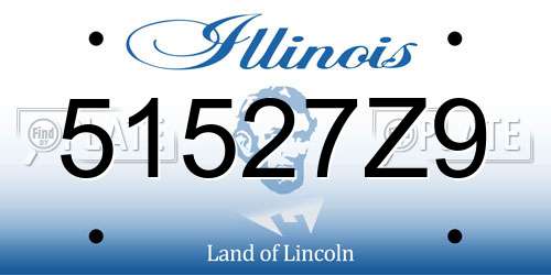 51527Z9 Illinois License Plate