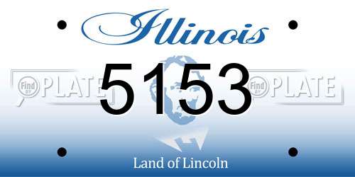 5153 Illinois License Plate