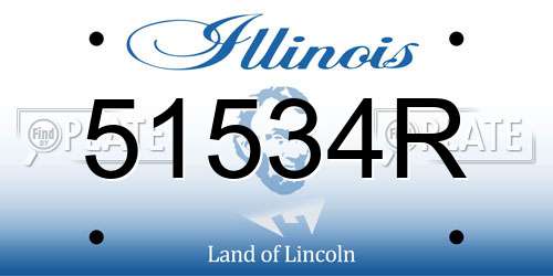 51534R Illinois License Plate