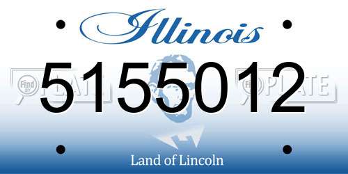 5155012 Illinois License Plate