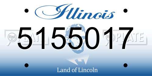 5155017 Illinois License Plate