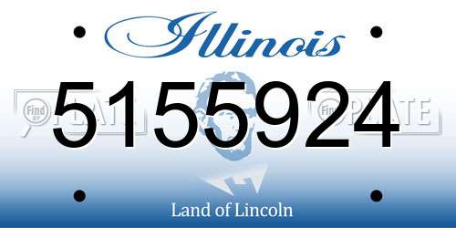 5155924 Illinois License Plate