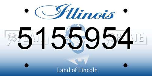 5155954 Illinois License Plate