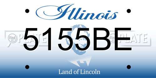 5155BE Illinois License Plate