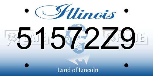 51572Z9 Illinois License Plate