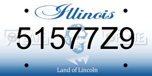 51577Z9 Illinois License Plate