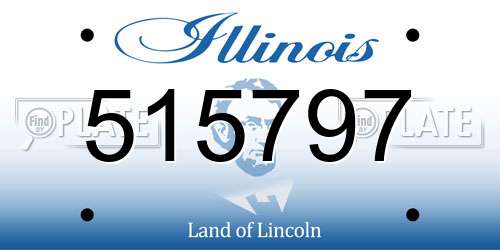 515797 Illinois License Plate