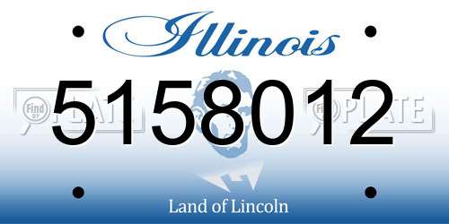 5158012 Illinois License Plate