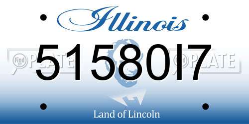 51580I7 Illinois License Plate