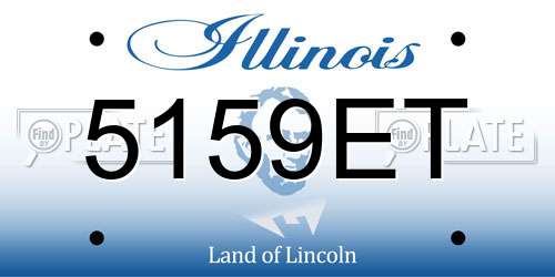 5159ET Illinois License Plate