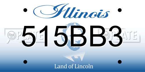 515BB3 Illinois License Plate