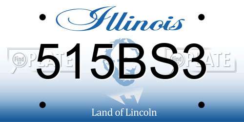 515BS3 Illinois License Plate