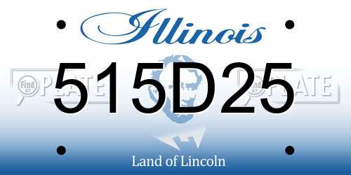 515D25 Illinois License Plate