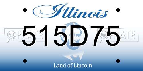 515D75 Illinois License Plate