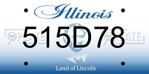 515D78 Illinois License Plate