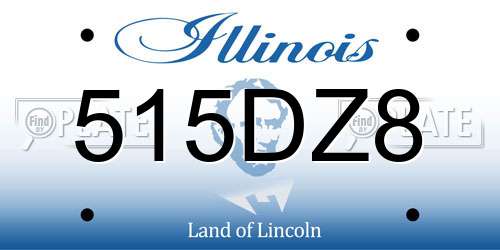 515DZ8 Illinois License Plate