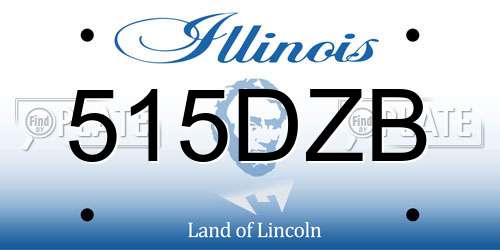 515DZB Illinois License Plate