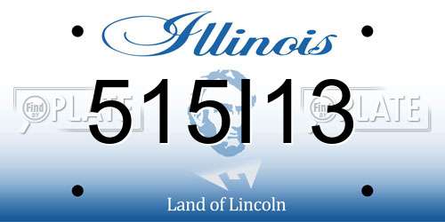 515I13 Illinois License Plate
