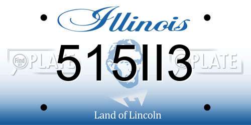 515II3 Illinois License Plate