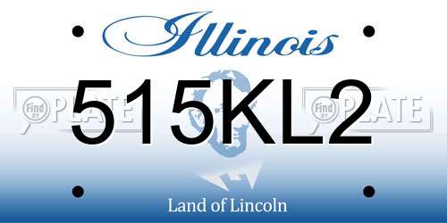 515KL2 Illinois License Plate