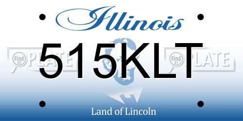 515KLT Illinois License Plate