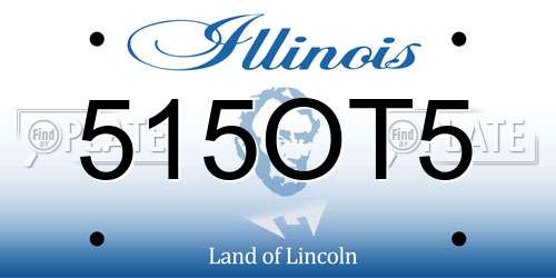 515OT5 Illinois License Plate