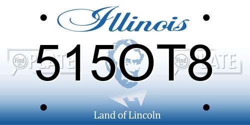 515OT8 Illinois License Plate