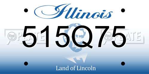 515Q75 Illinois License Plate