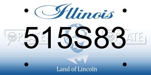 515S83 Illinois License Plate