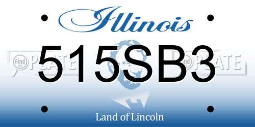 515SB3 Illinois License Plate