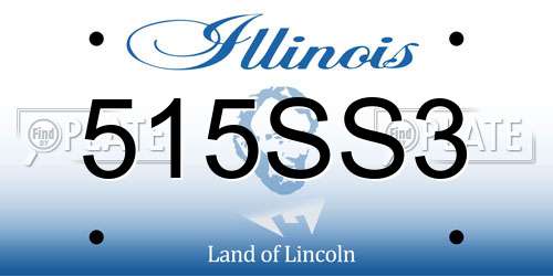 515SS3 Illinois License Plate