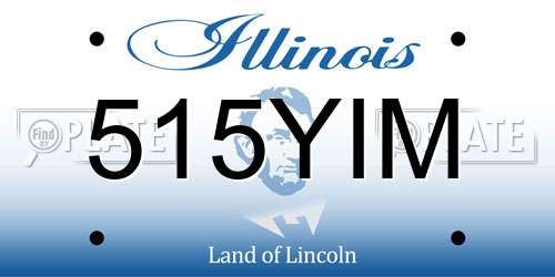 515YIM Illinois License Plate