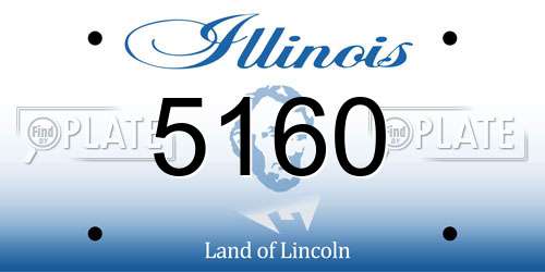 5160 Illinois License Plate