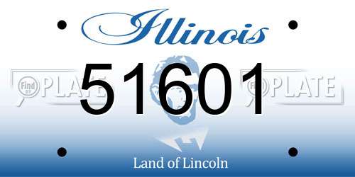 51601 Illinois License Plate