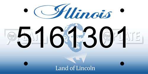 5161301 Illinois License Plate