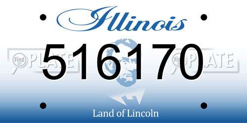 516170 Illinois License Plate