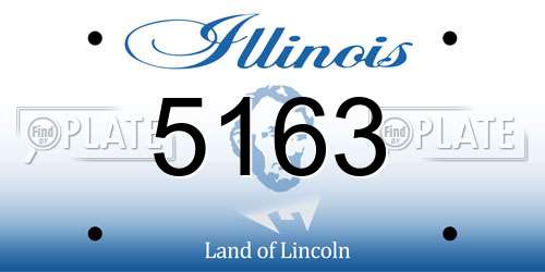 5163 Illinois License Plate