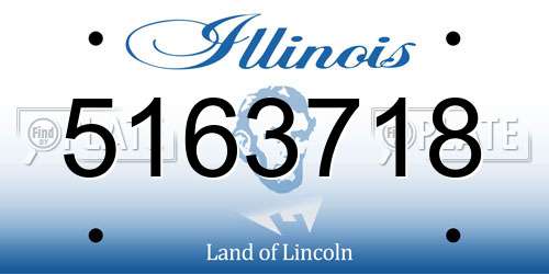 5163718 Illinois License Plate