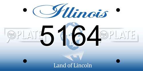 5164 Illinois License Plate