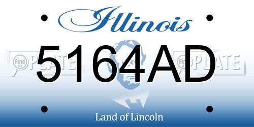 5164AD Illinois License Plate